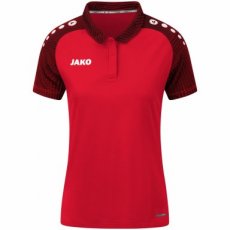 JAKO Polo Performance rood/zwart Dames