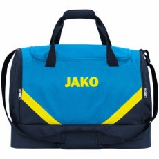 Artikel 2024-444 JAKO Sporttas Iconic met bodemvak JAKO-blauw/marine/fluogeel