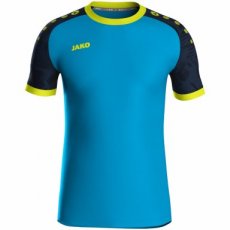JAKO Shirt Iconic KM JAKO-blauw/marine/fluogeel