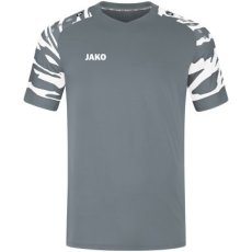 JAKO Shirt Wild korte mouw steengrijs/wit