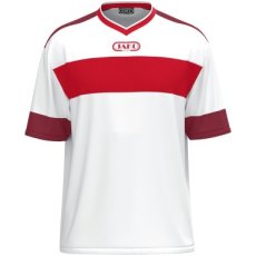 Artikel 4246-004 JAKO Shirt Club 92 KM wit/rood/kastanje