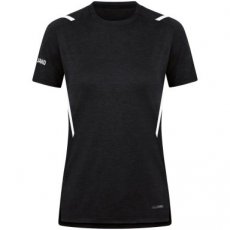 JAKO T-shirt Challenge zwart gemeleerd/wit Dames