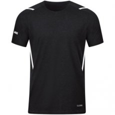 JAKO T-shirt Challenge zwart gemeleerd/wit