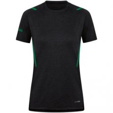 JAKO T-shirt Challenge zwart gemeleerd/sportgroen Dames