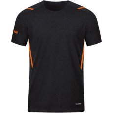 JAKO T-shirt Challenge zwart gemeleerd/fluo oranje