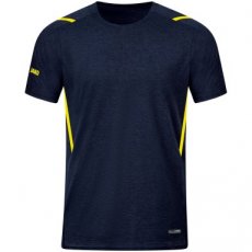 JAKO T-shirt Challenge marine gemeleerd/fluogeel