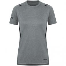 JAKO T-shirt Challenge steengrijs gemeleerd/zwart Dames