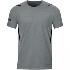 JAKO T-shirt Challenge steengrijs gemeleerd/zwart