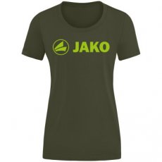Artikel 6160-231 D JAKO T-Shirt Promo kaki/fluogroen Dames