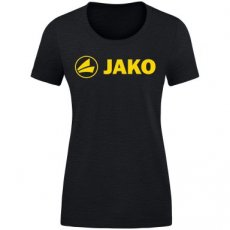 Artikel 6160-505 D JAKO T-Shirt Promo zwart gemeleerd/citroen Dames