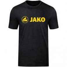 JAKO T-Shirt Promo zwart gemeleerd/citroen