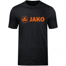 JAKO T-Shirt Promo zwart gemeleerd/fluo oranje