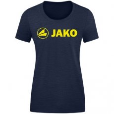 JAKO T-Shirt Promo marine gemeleerd/fluo citroen Dames