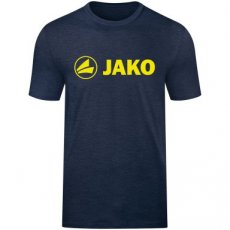 JAKO T-Shirt Promo marine gemeleerd/fluo citroen