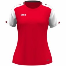 JAKO T-shirt Dynamic dames rood/wit/donkerrood