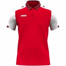 JAKO Polo Dynamic rood/wit/donkerrood