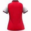 JAKO Polo Dynamic dames rood/wit/donkerrood