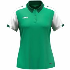 JAKO Polo Dynamic dames groen/wit/donkergroen
