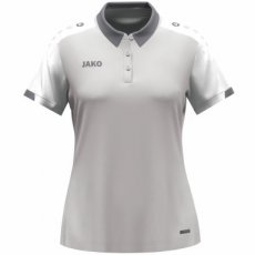 JAKO Polo Dynamic dames lichtgrijs/wit/steengrijs