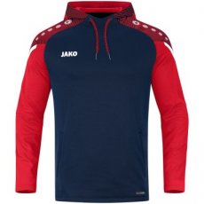 JAKO Sweater met kap Performance marine/rood