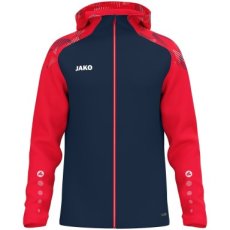 Artikel 6826-909 JAKO Jas met kap Sonic marine/rood