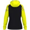 Artikel 6826D-819 JAKO Jas met kap Sonic damesmaten zwart/fluogeel