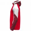 JAKO Jas met kap Dynamic rood/wit/donkerrood