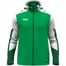 JAKO Jas met kap Dynamic groen/wit/donkergroen