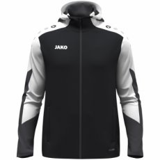 JAKO Jas met kap Dynamic zwart/wit/antraciet
