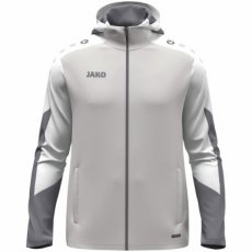 JAKO Jas met kap Dynamic lichtgrijs/wit/steengrijs