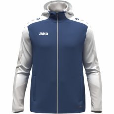 JAKO Jas met kap Dynamic nachtblauw/wit/lichtgrijs