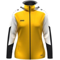 JAKO Jas met kap dames geel/wit/zwart
