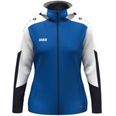 JAKO Jas met kap dames royal/wit/marine