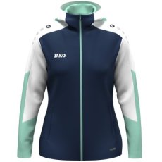 JAKO Jas met kap dames marine/wit/munt