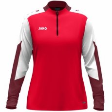 JAKO Ziptop Dynamic dames rood/wit/donkerrood