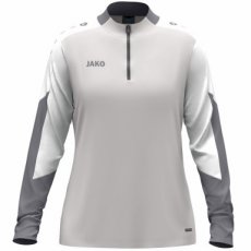 JAKO Ziptop Dynamic dames lichtgrijs/wit/steengrijs
