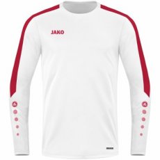 JAKO Sweater Power wit/rood