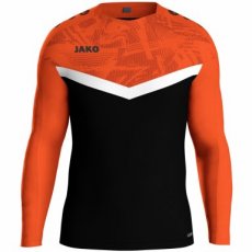 JAKO Sweater Iconic zwart/fluo oranje