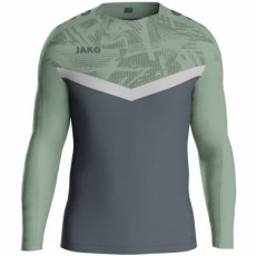 JAKO Sweater Iconic zachtgrijs/mintgroen/anthra light